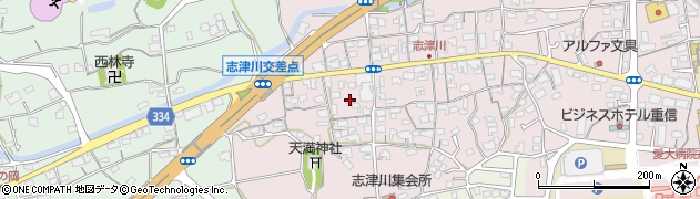 愛媛県東温市志津川1429周辺の地図