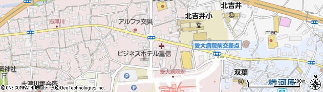 愛媛県東温市志津川157周辺の地図