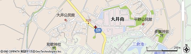 福岡県宗像市大井南1-6周辺の地図