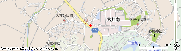 福岡県宗像市大井南1-7周辺の地図