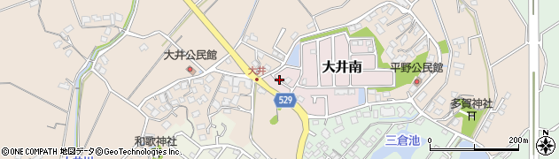 福岡県宗像市大井南2-3周辺の地図