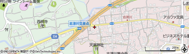愛媛県東温市志津川1508周辺の地図