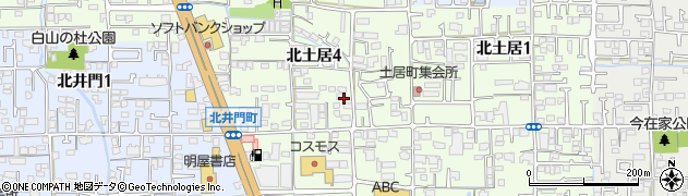 愛媛県松山市北土居周辺の地図