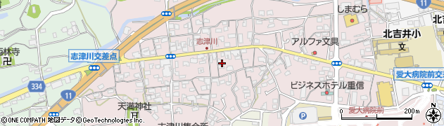 愛媛県東温市志津川630周辺の地図