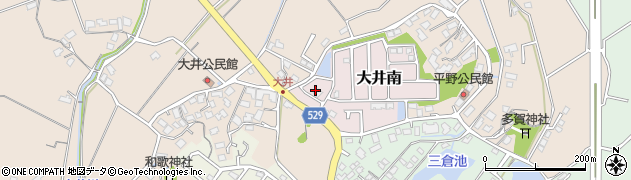 福岡県宗像市大井南2-4周辺の地図