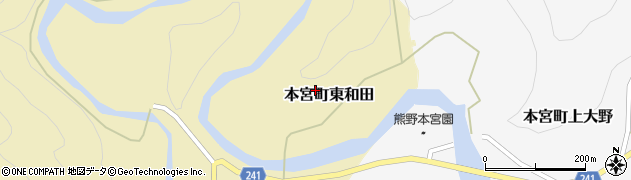 和歌山県田辺市本宮町東和田64周辺の地図