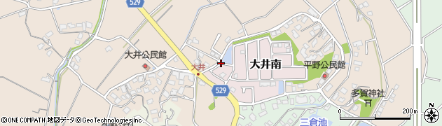 福岡県宗像市大井南2周辺の地図