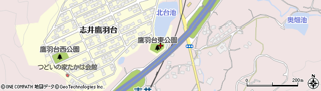 鷹羽台東公園周辺の地図