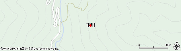 高知県土佐町（土佐郡）下川周辺の地図