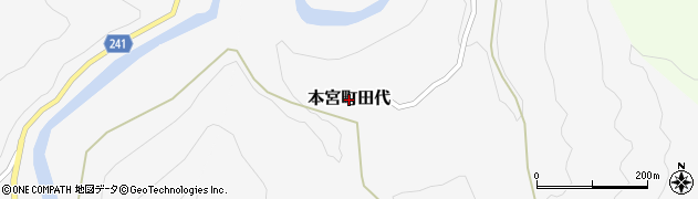 和歌山県田辺市本宮町田代周辺の地図