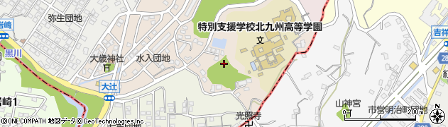 福岡県中間市大辻町周辺の地図