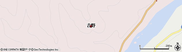 徳島県那賀町（那賀郡）吉野周辺の地図