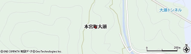 和歌山県田辺市本宮町大瀬周辺の地図