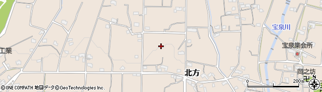 愛媛県東温市北方周辺の地図