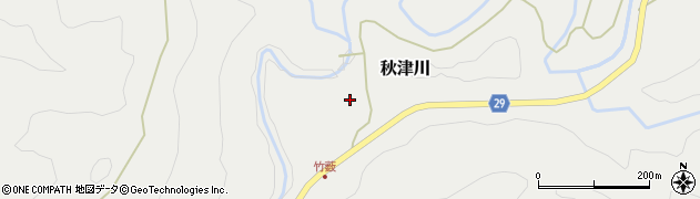 和歌山県田辺市秋津川1703周辺の地図