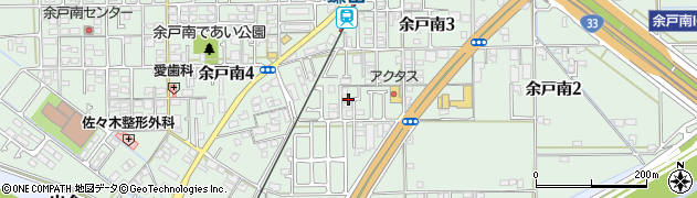 愛媛県松山市余戸南周辺の地図