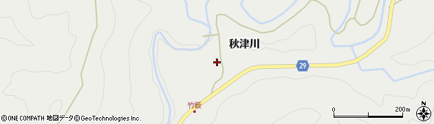 和歌山県田辺市秋津川1707周辺の地図