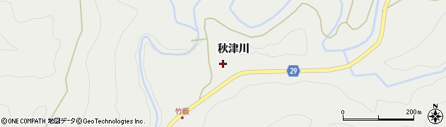 和歌山県田辺市秋津川1731周辺の地図