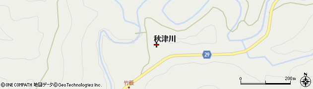 和歌山県田辺市秋津川1732周辺の地図