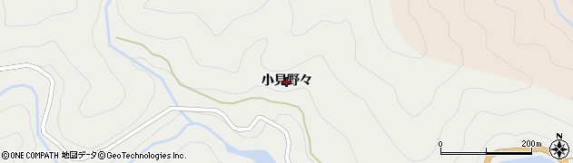 徳島県那賀町（那賀郡）木頭助（小見野々）周辺の地図