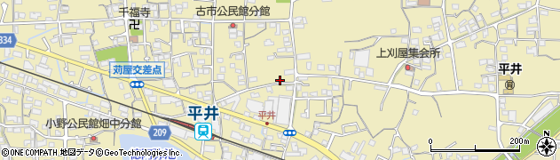 愛媛県松山市平井町周辺の地図