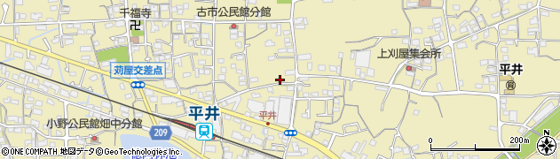 愛媛県松山市平井町周辺の地図