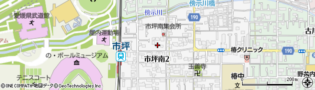 愛媛県松山市市坪南2丁目周辺の地図