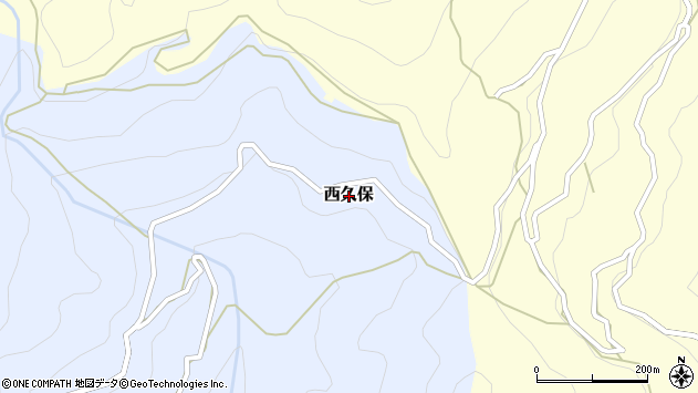 〒789-0243 高知県長岡郡大豊町西久保の地図