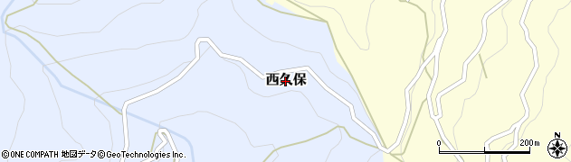 高知県大豊町（長岡郡）西久保周辺の地図