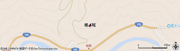 徳島県那賀町（那賀郡）白石（椎ノ尾）周辺の地図