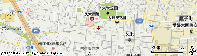 愛媛県松山市南久米町695周辺の地図
