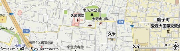 愛媛県松山市南久米町700周辺の地図