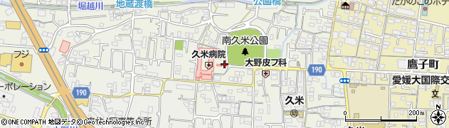 愛媛県松山市南久米町721周辺の地図