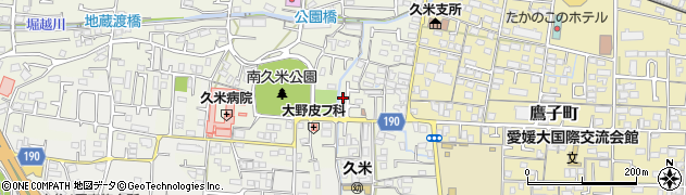 愛媛県松山市南久米町629周辺の地図