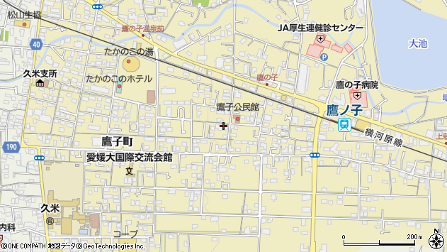 〒790-0925 愛媛県松山市鷹子町の地図
