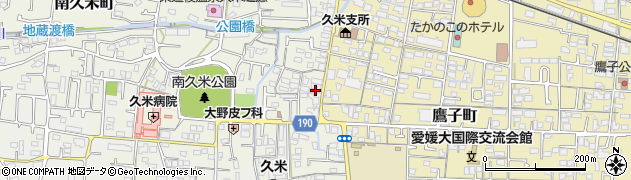 愛媛県松山市南久米町647周辺の地図