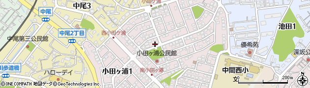 福岡県中間市小田ヶ浦周辺の地図