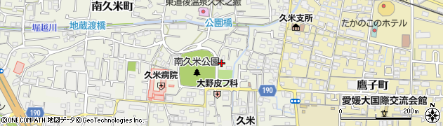 愛媛県松山市南久米町624周辺の地図