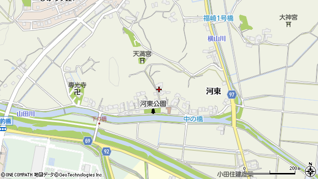 〒811-3402 福岡県宗像市河東の地図