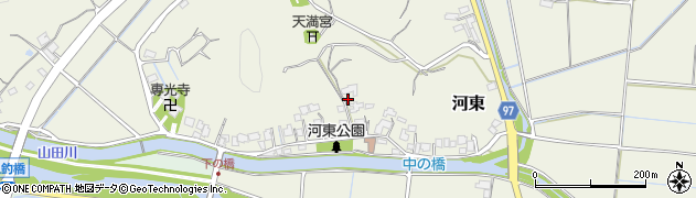 福岡県宗像市河東周辺の地図