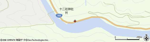 徳島県那賀町（那賀郡）木頭（内ノ瀬）周辺の地図