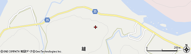 徳島県那賀町（那賀郡）雄（とふめん）周辺の地図