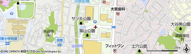 福岡県宗像市くりえいと周辺の地図