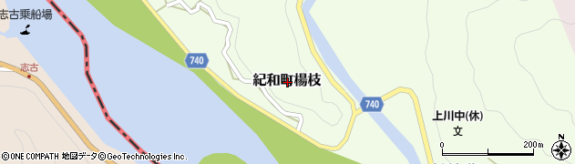 三重県熊野市紀和町楊枝周辺の地図
