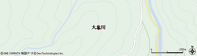 高知県大川村（土佐郡）大北川周辺の地図