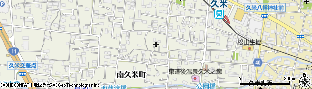 愛媛県松山市南久米町周辺の地図