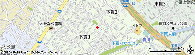 福岡県北九州市小倉南区下貫周辺の地図