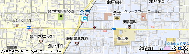 ふとんのヤマト　松山支店周辺の地図
