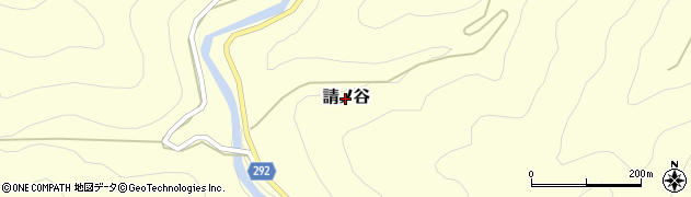 徳島県那賀町（那賀郡）請ノ谷周辺の地図