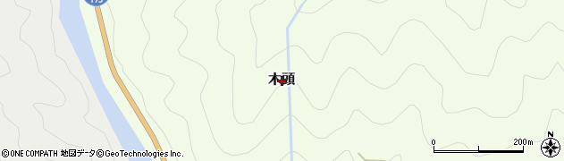 徳島県那賀郡那賀町木頭周辺の地図